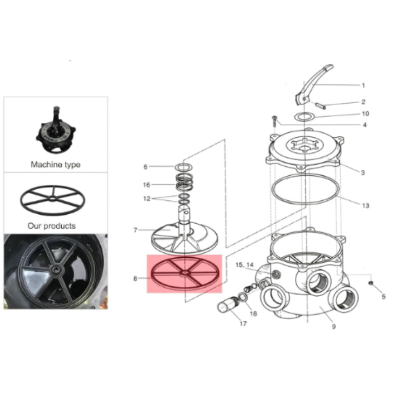 14971-SM20E12 Spider Seal Replacement – Compatible with Select Pentair® Sta-Rite® 2-Inch Pool & Spa Multiport Valves