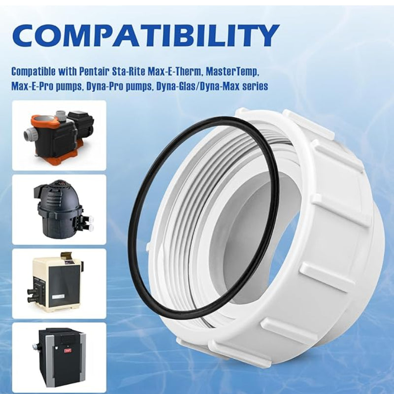 PKG188-Style 2" Half Union Adapter Replacement for Pentair Sta-Rite Heaters & Salt Chlorinator Cells