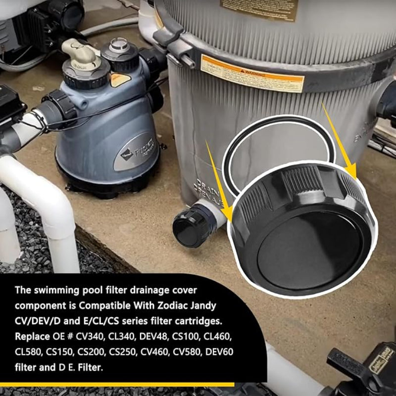 Aftermarket R0523000-Style Filter Drain Cap Assembly – Compatible with Zodiac® and Jandy®-Style Pool Filters
