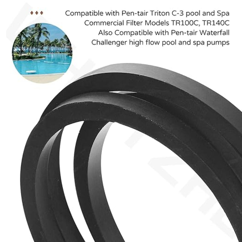 2 Pack 8-1/2 Inch Square O-Ring 152509Z Compatible with Pentair Triton Commercial Pool/ Spa Filters