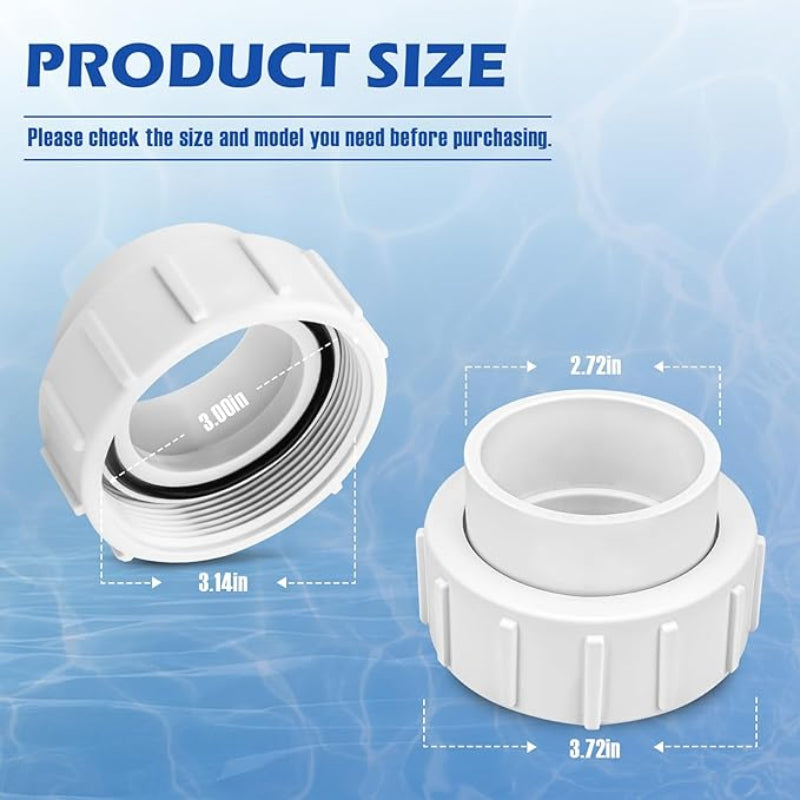 2" Half Union Adapter PKG188 for Pentair Sta-Rite Heater and Salt Water Chlorinator Cell